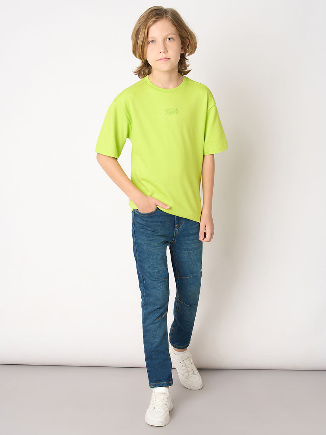 Boys Blue Mid Rise Slim Fit Jeans