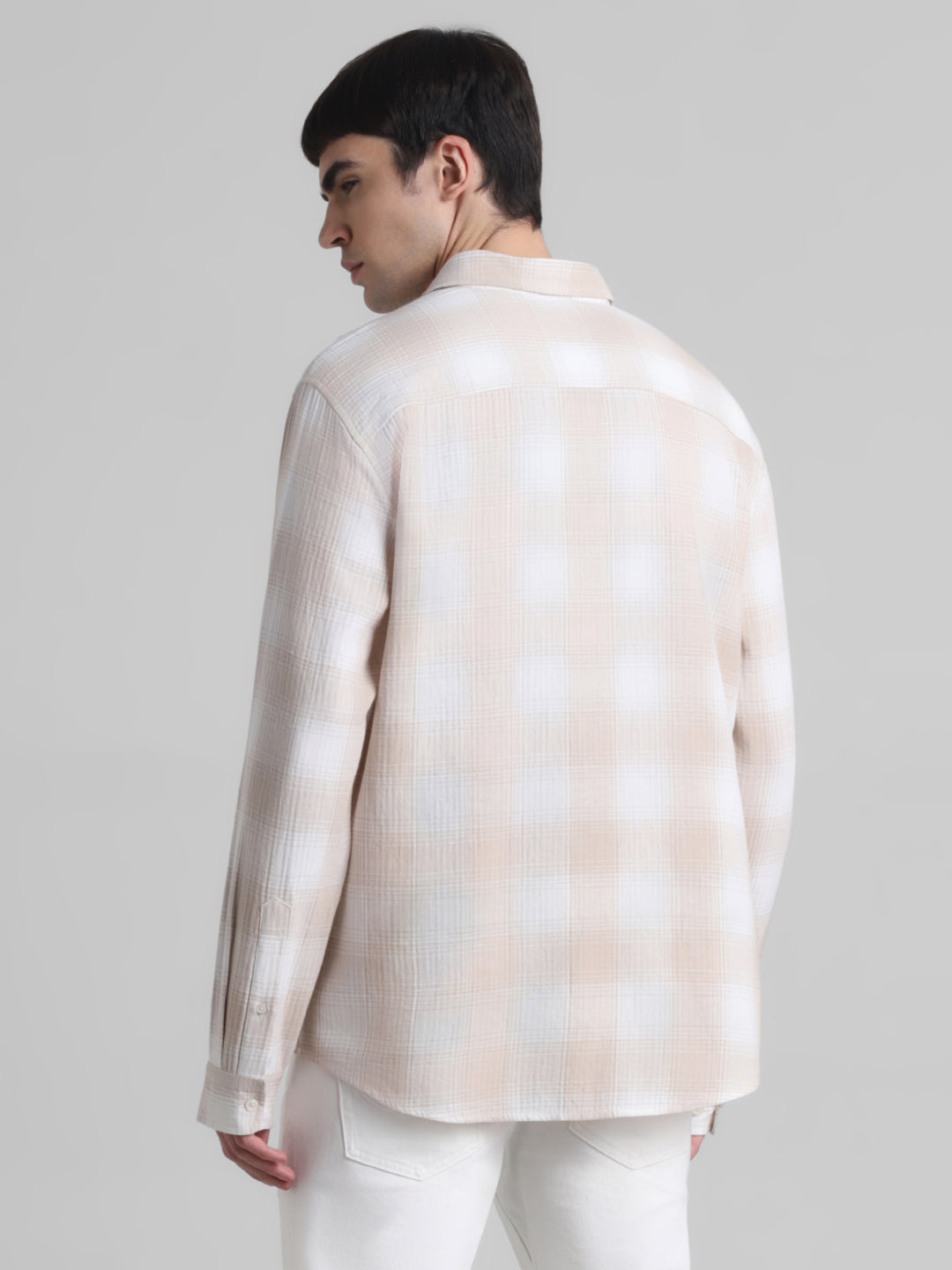Cotton-Linen Check Shirt