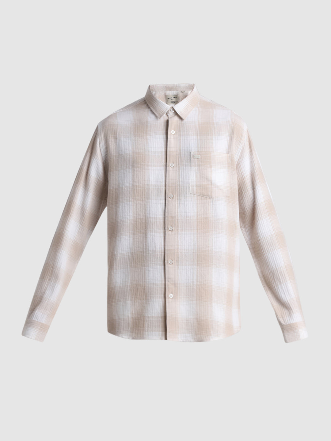Cotton-Linen Check Shirt