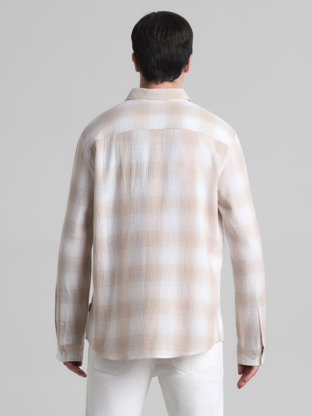Cotton-Linen Check Shirt