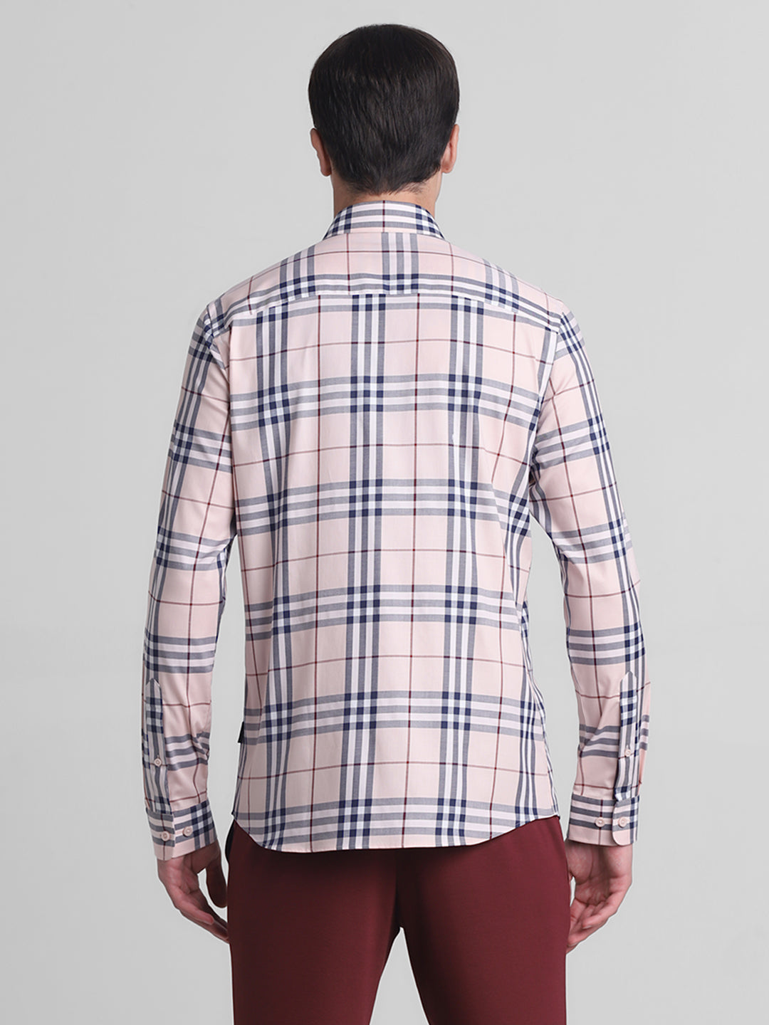 Light Pink Check Cotton Shirt