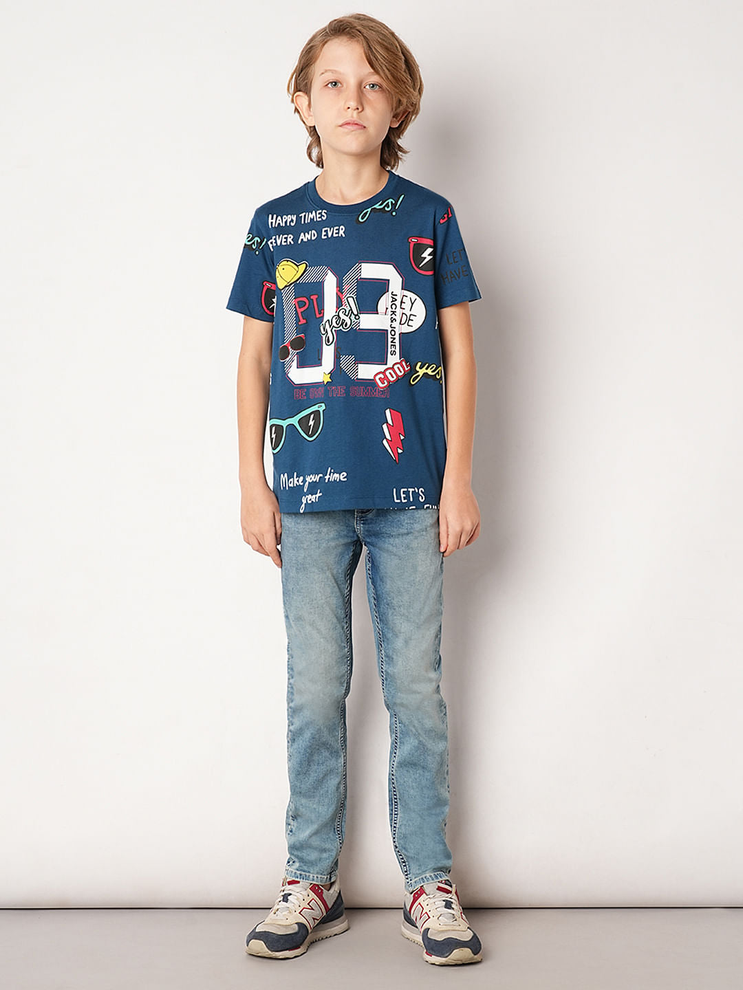 Blue Washed Regular Fit Jeans