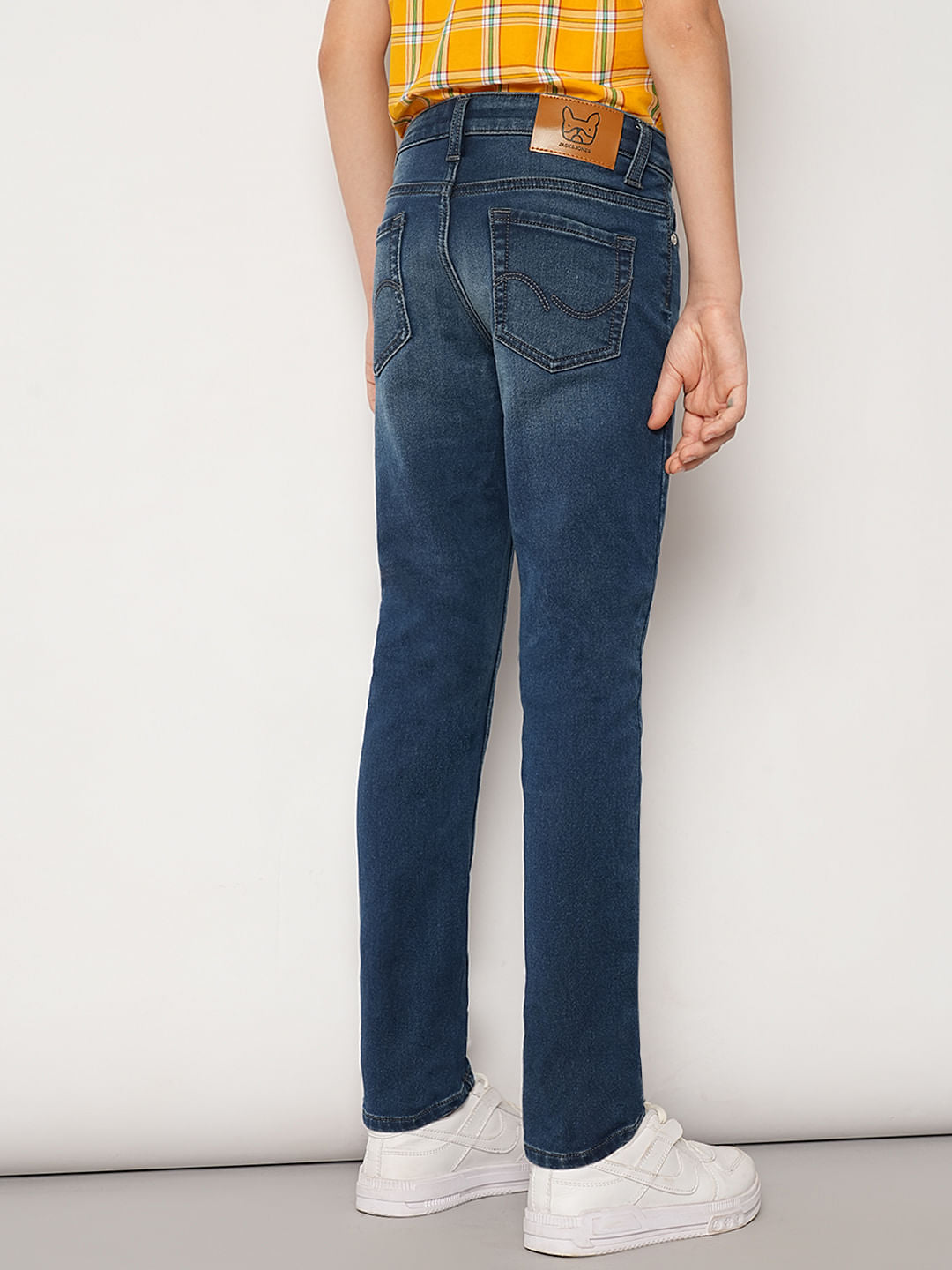 Boys Blue Mid Rise Regular Fit Jeans