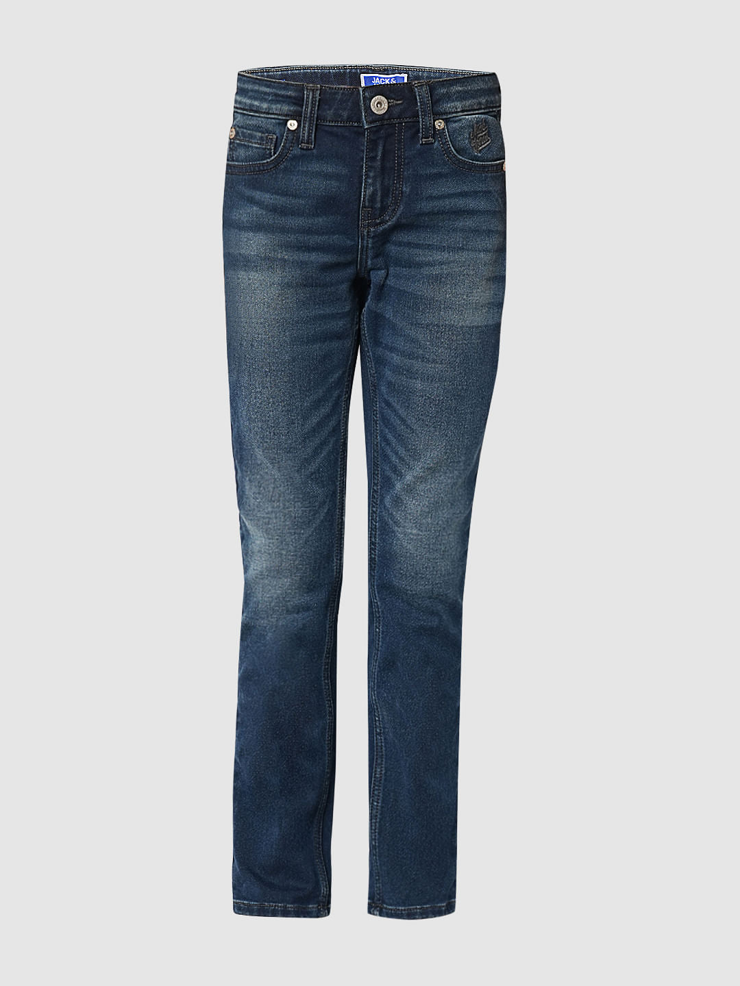 Boys Blue Mid Rise Regular Fit Jeans