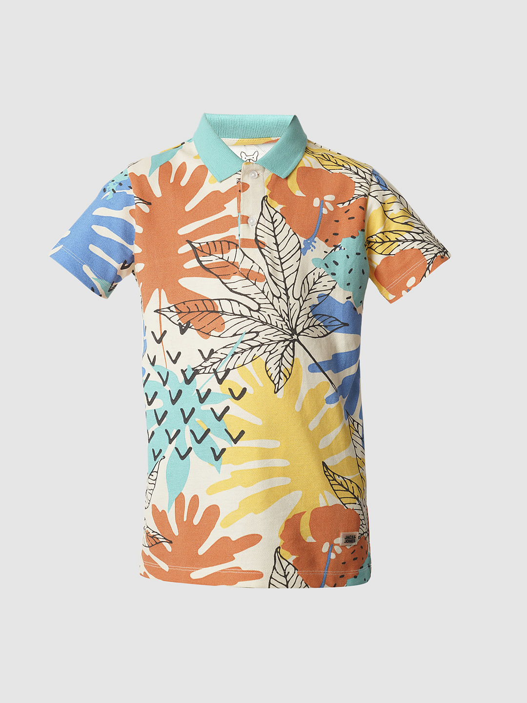 Yellow Printed Polo T-shirt