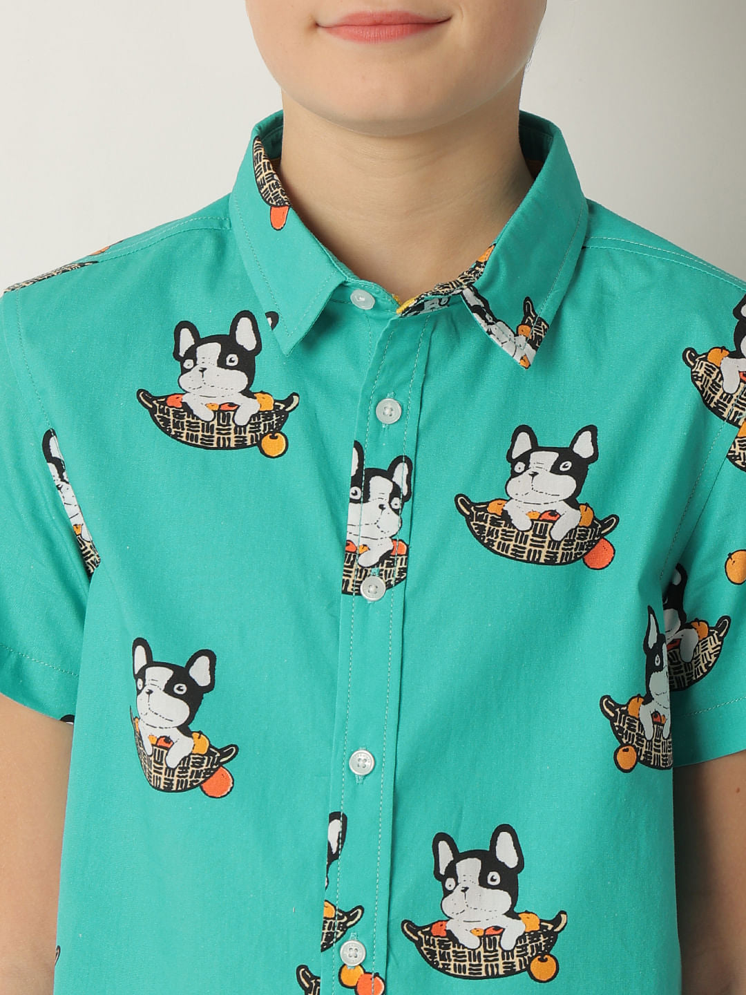 Boys Blue Doggo Print Co-ord Set Shirt