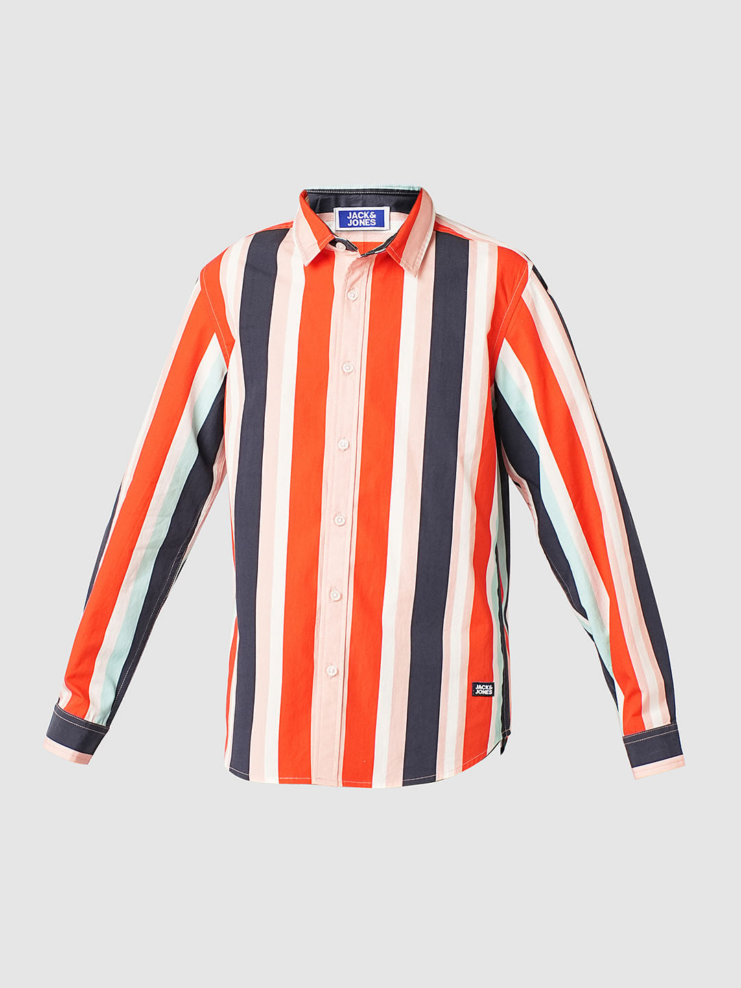 Boys Multi-Colour Striped Full Sleeves Shirt