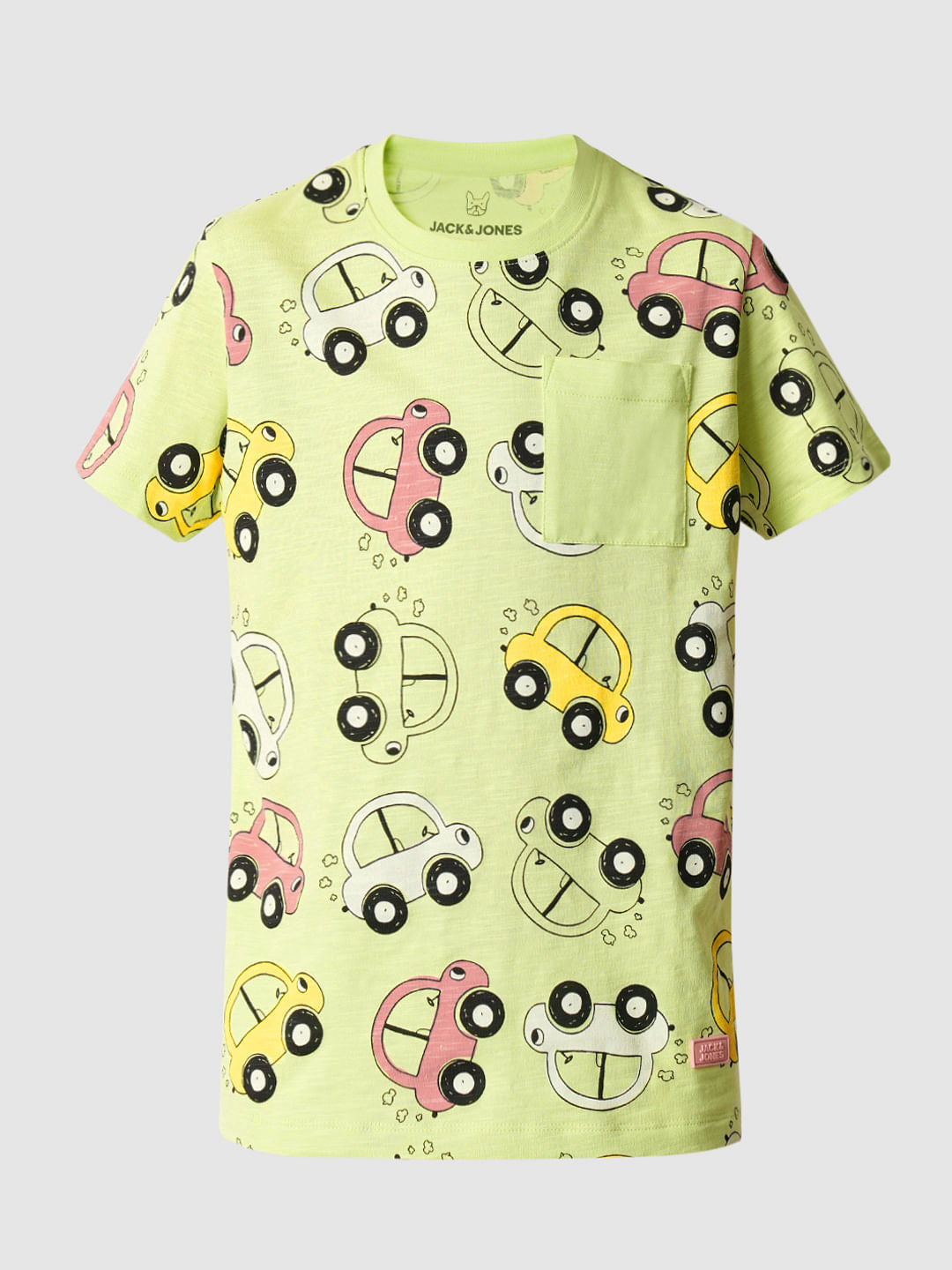 Boys Green Printed Co-ord Set T-shirt