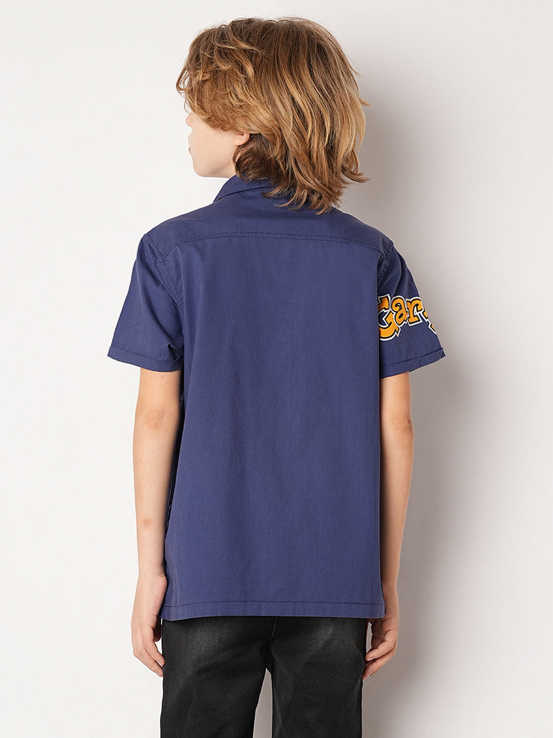 GARFIELD Blue Graphic Print Short Sleeves Shirt