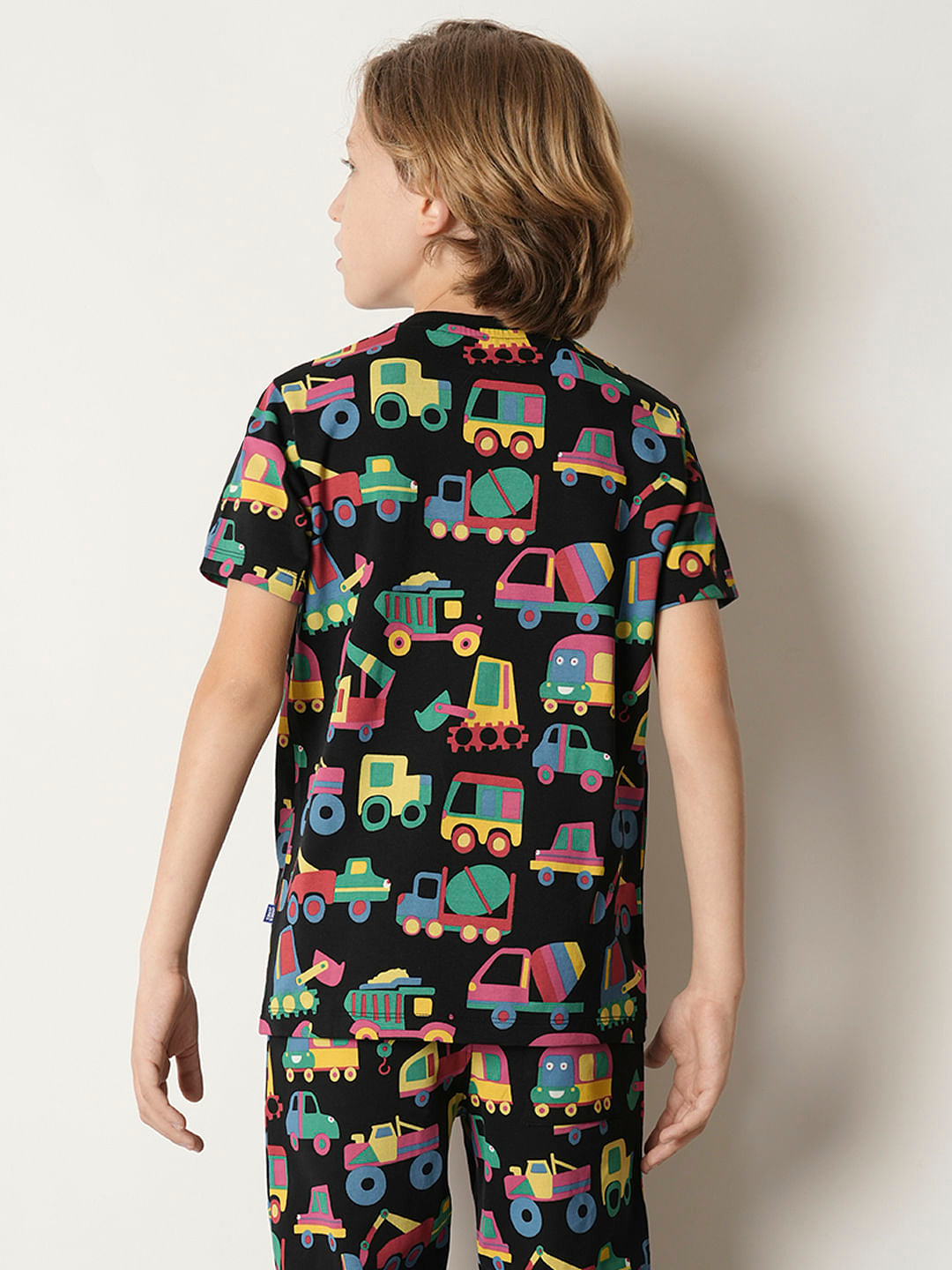 Boys Black Car Print Co-ord Set T-shirt