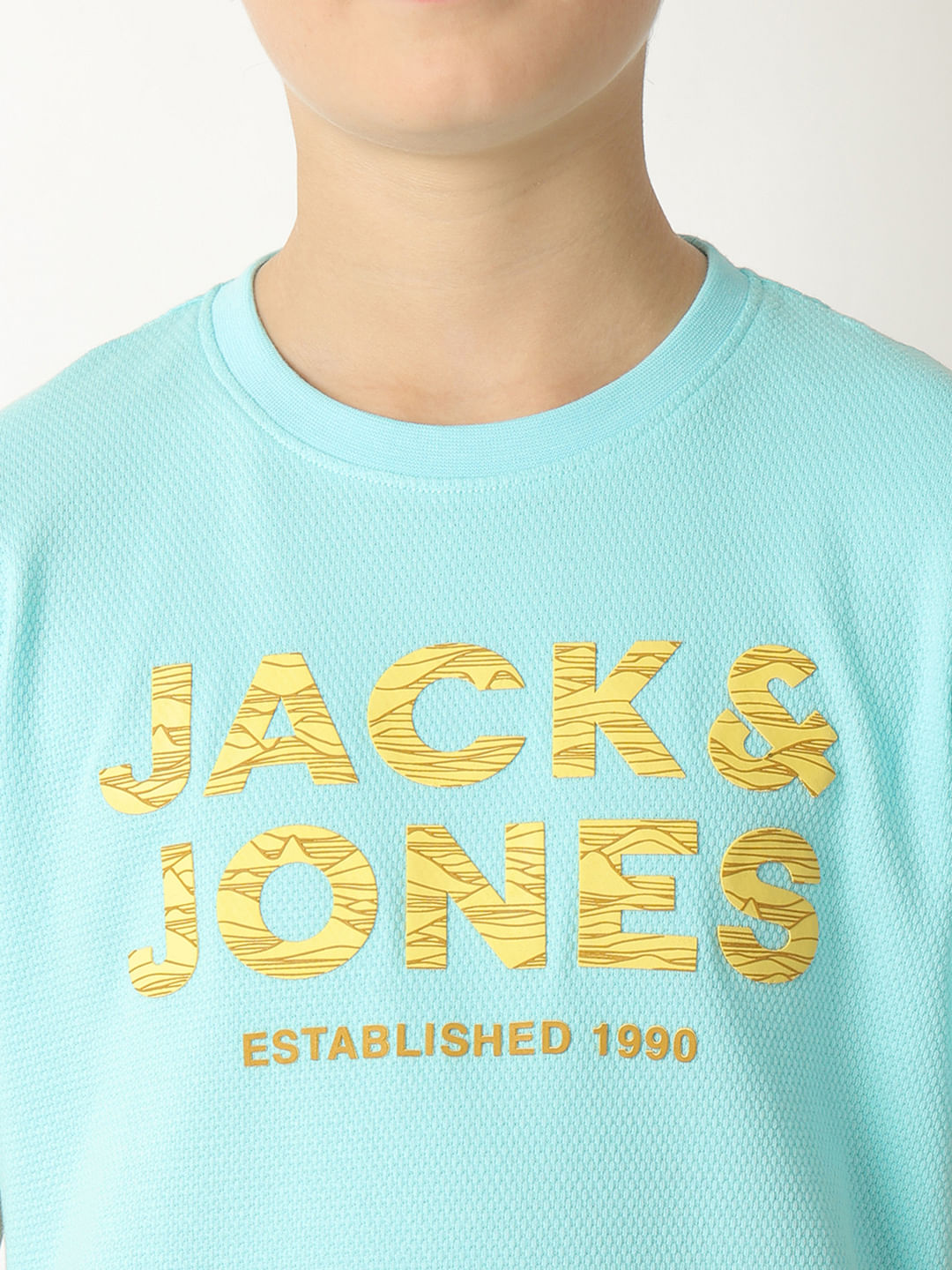 Boys Blue Logo Crew Neck T-shirt