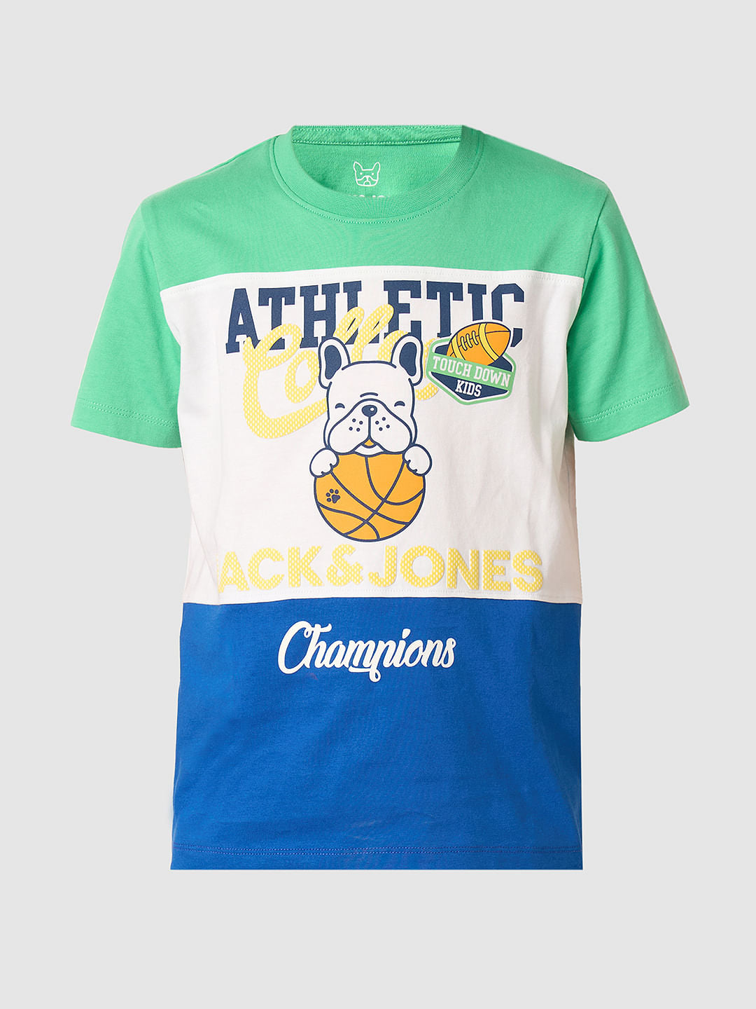 Boys Green Colourblocked Co-ord Set T-shirt