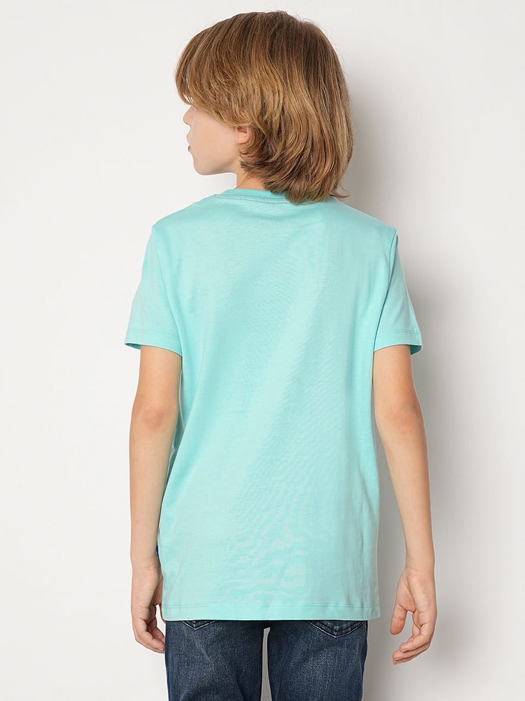 Boys Turquoise Doggo Logo Print T-shirt