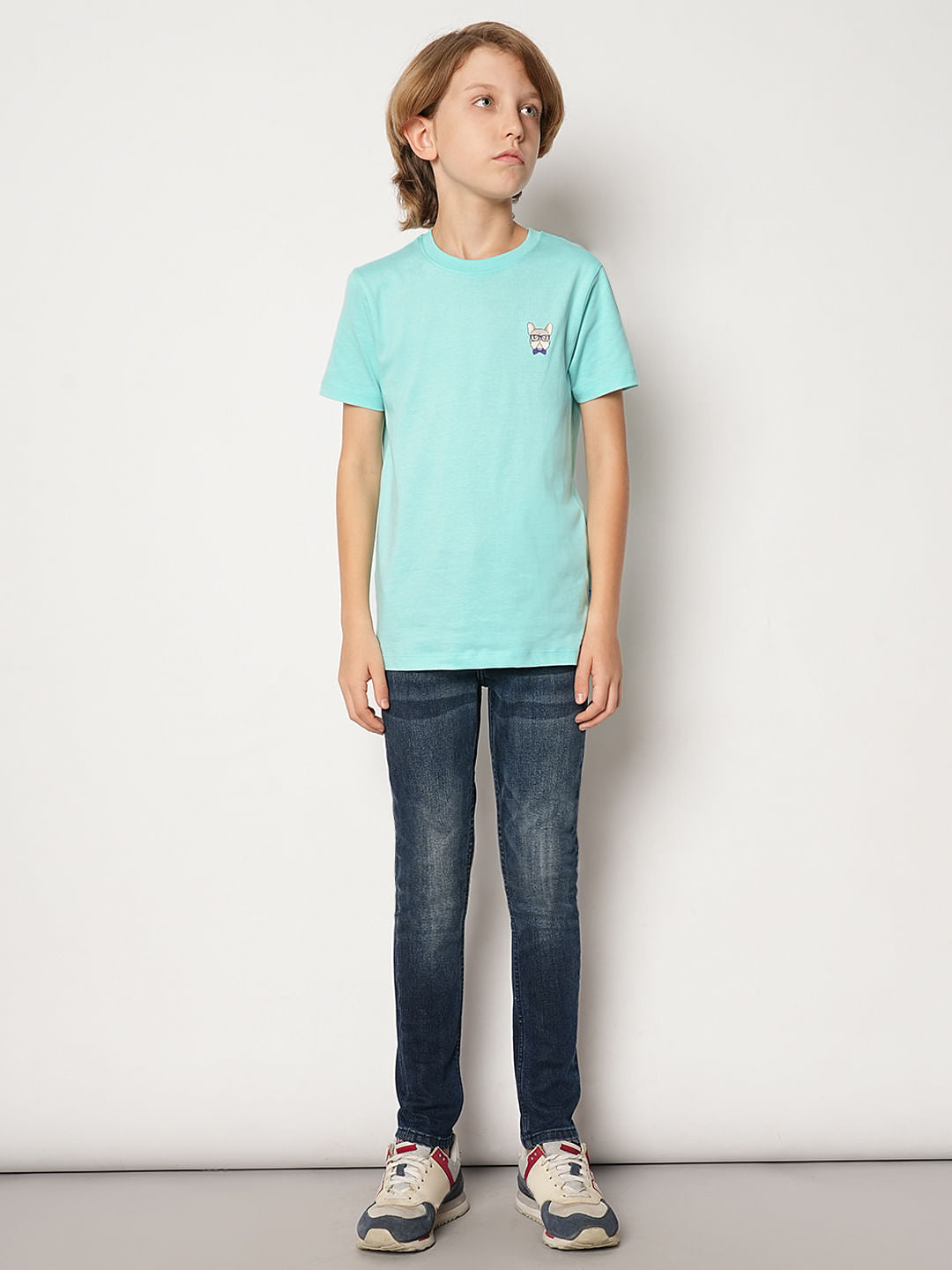 Boys Turquoise Doggo Logo Print T-shirt
