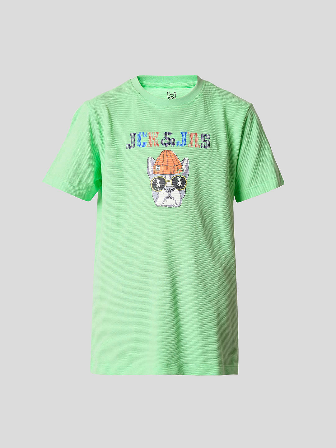 Boys Green Dot Embroidered T-shirt