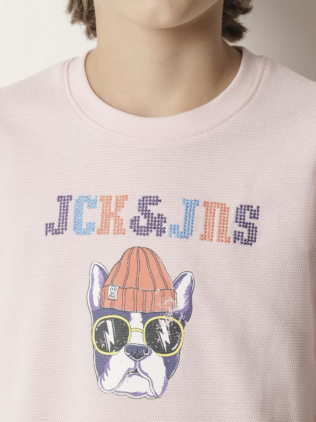Boys Pink Embroidered Dot T-shirt