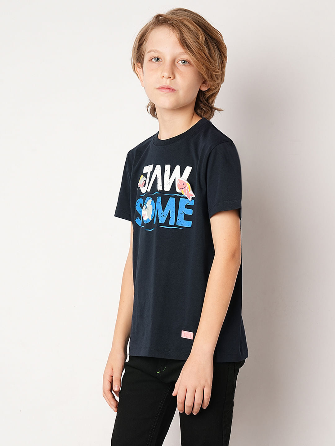 Blue Graphic Print T-shirt