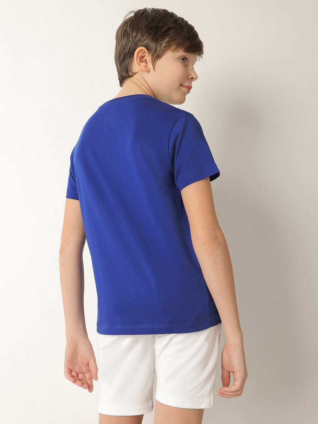 Boys Blue Graphic Print T-shirt