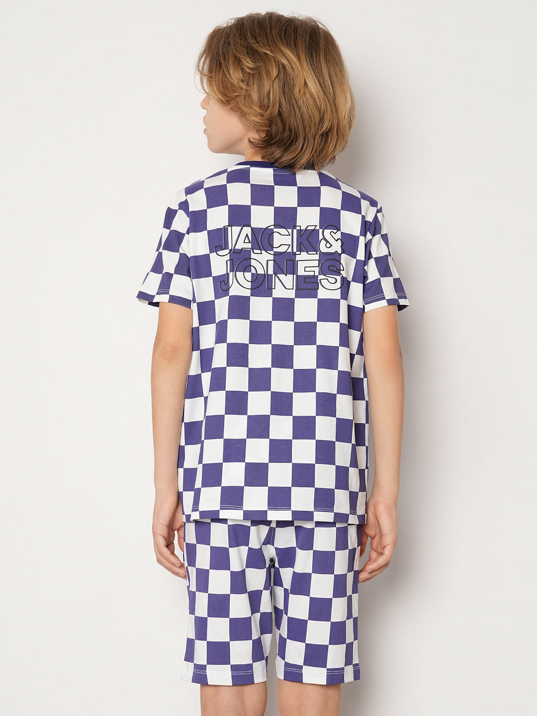 Boys Purple Dog Print Co-ord Set T-shirt