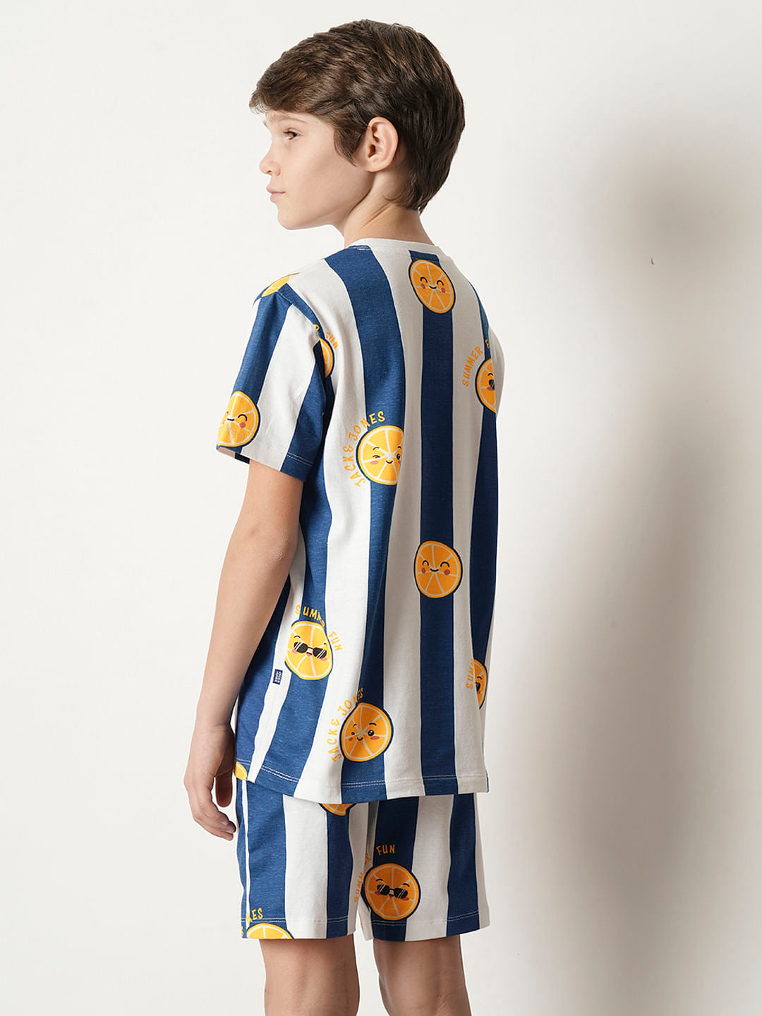 Boys Blue Smiley Print Co-ord Set T-shirt