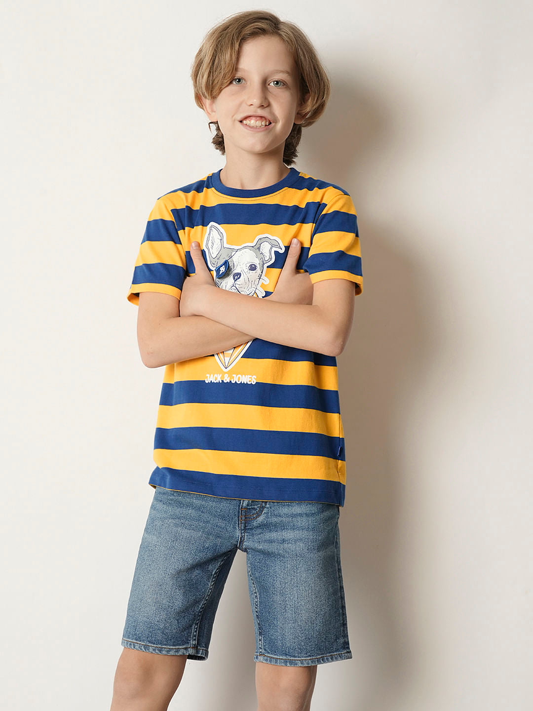 Boys Yellow Striped T-shirt
