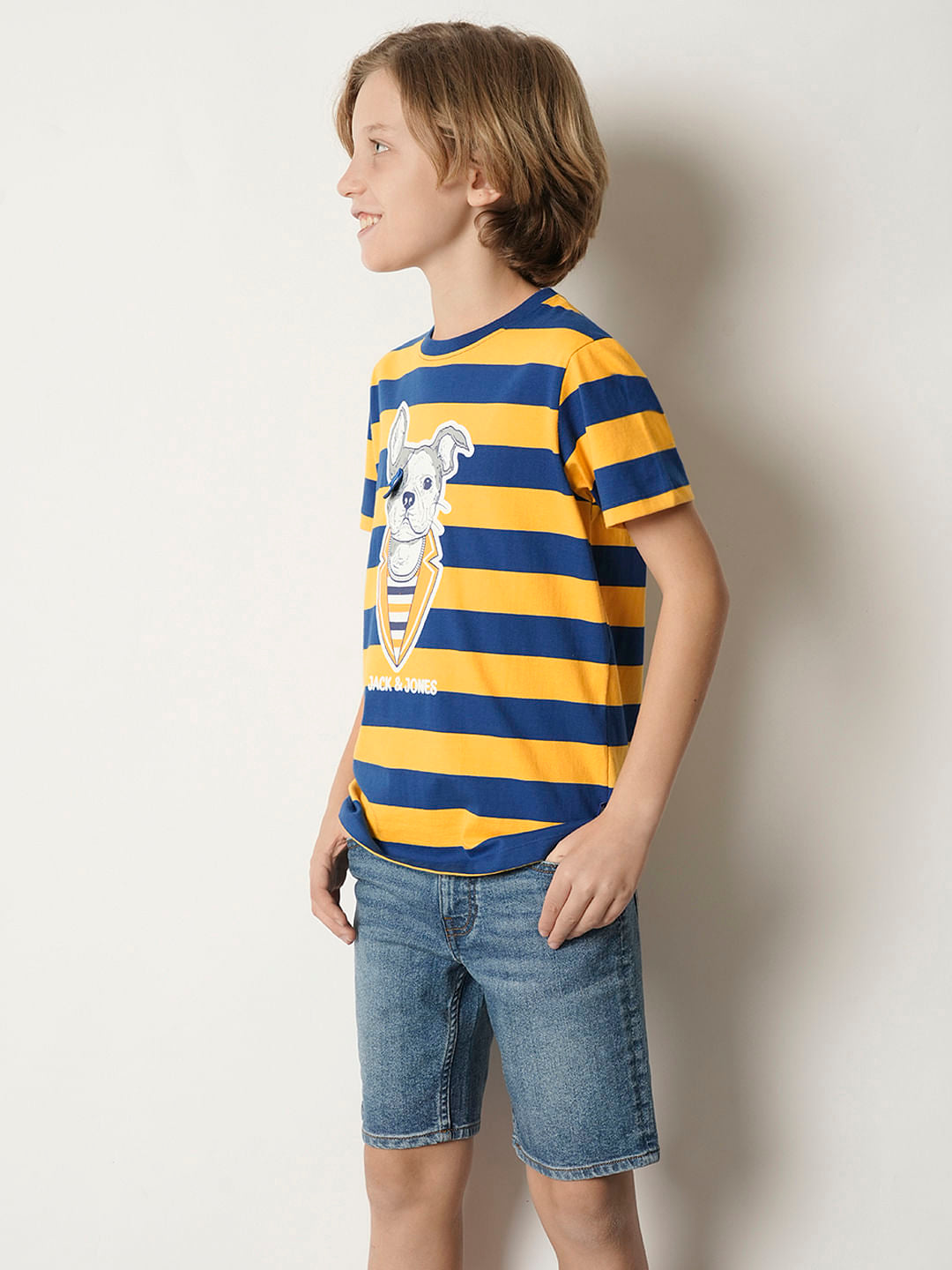 Boys Yellow Striped T-shirt