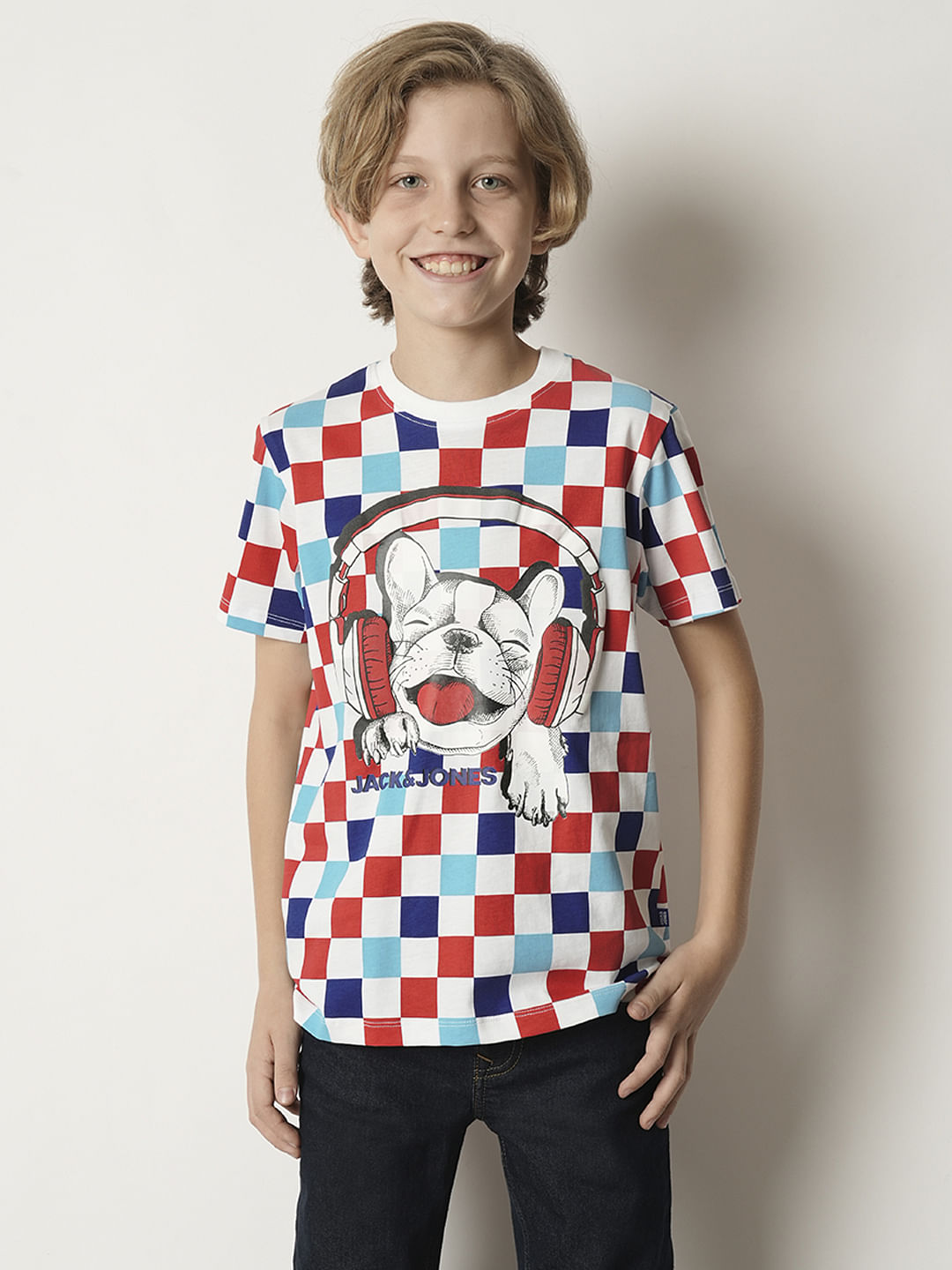 Boys Blue Musical Doggo Print T-shirt