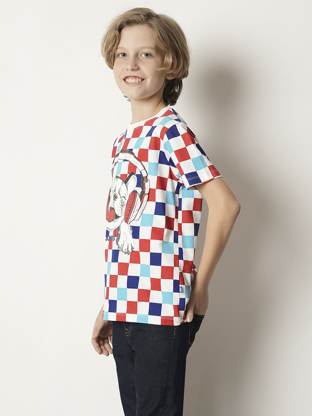 Boys Blue Musical Doggo Print T-shirt