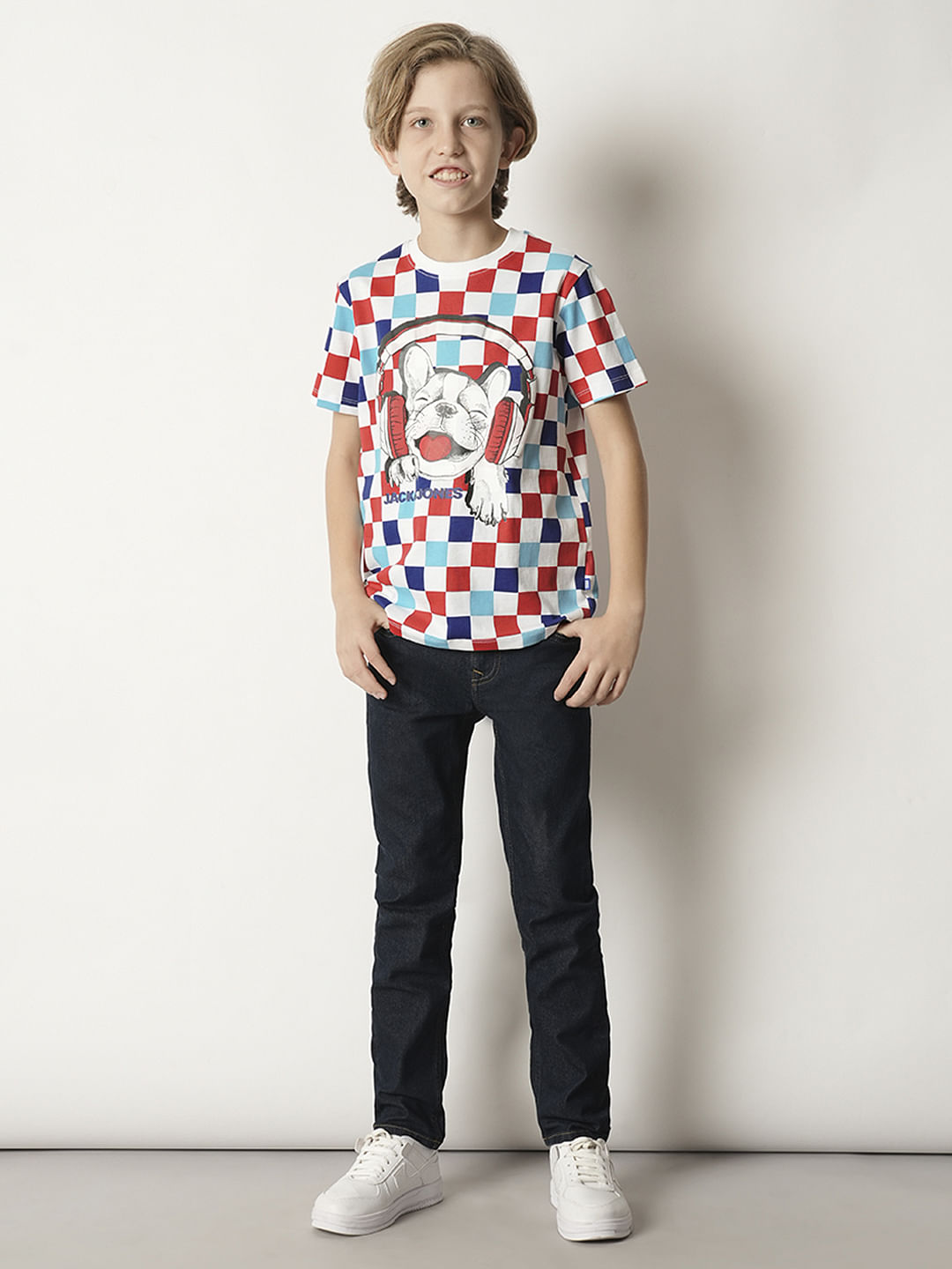 Boys Blue Musical Doggo Print T-shirt