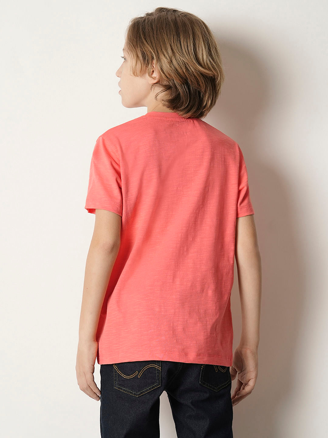 Boys Coral Watermelon Print T-shirt