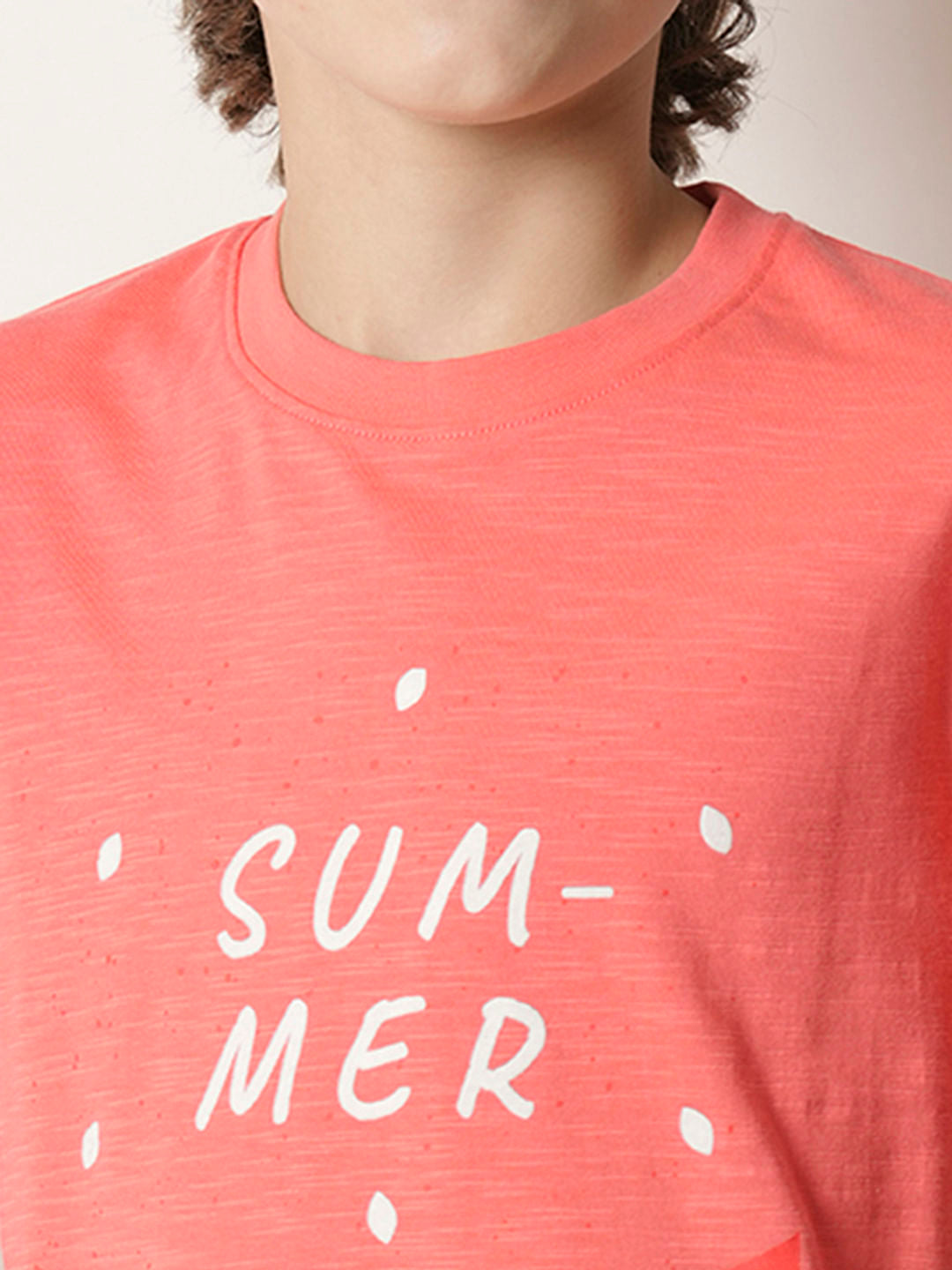 Boys Coral Watermelon Print T-shirt