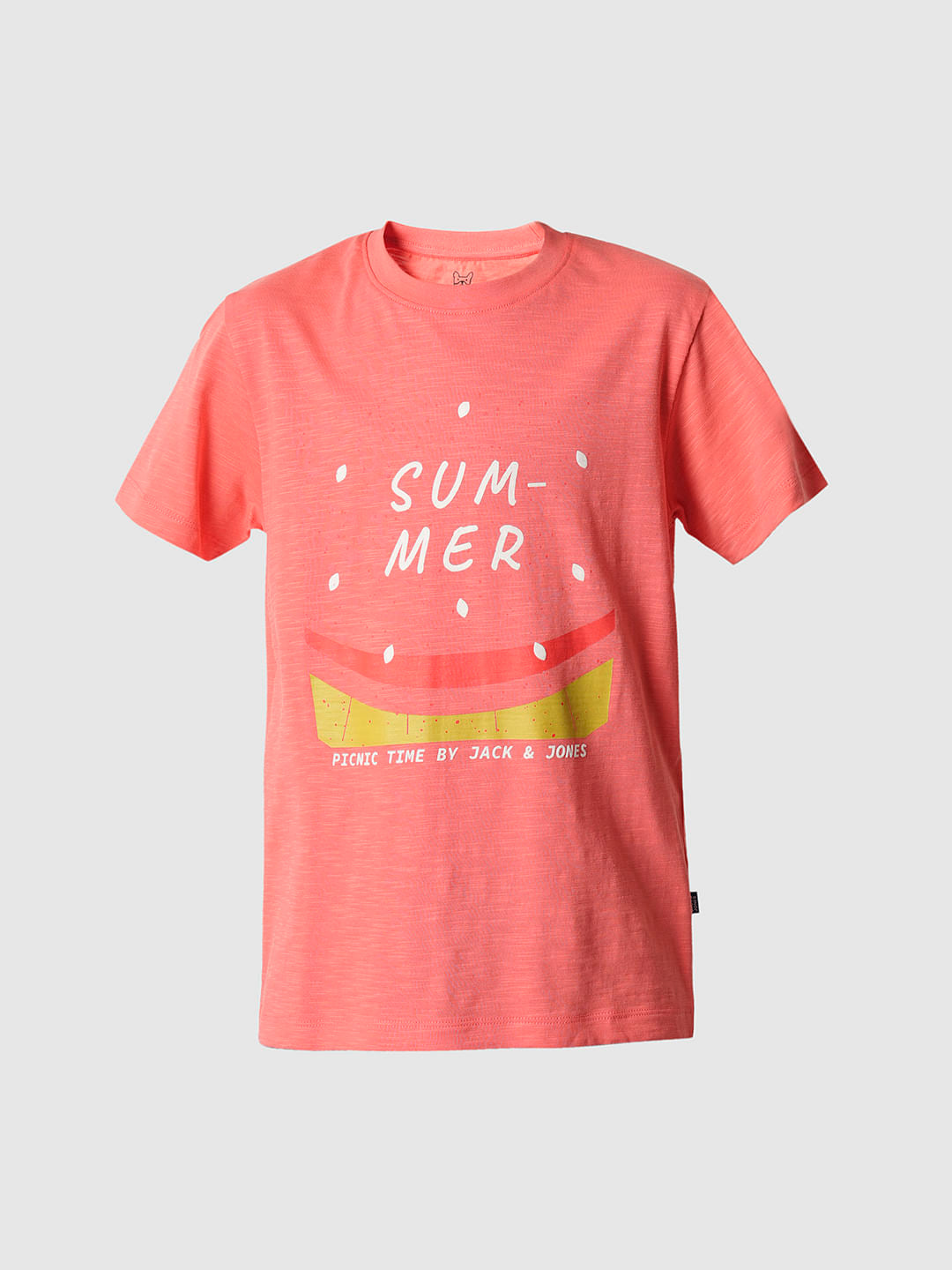 Boys Coral Watermelon Print T-shirt