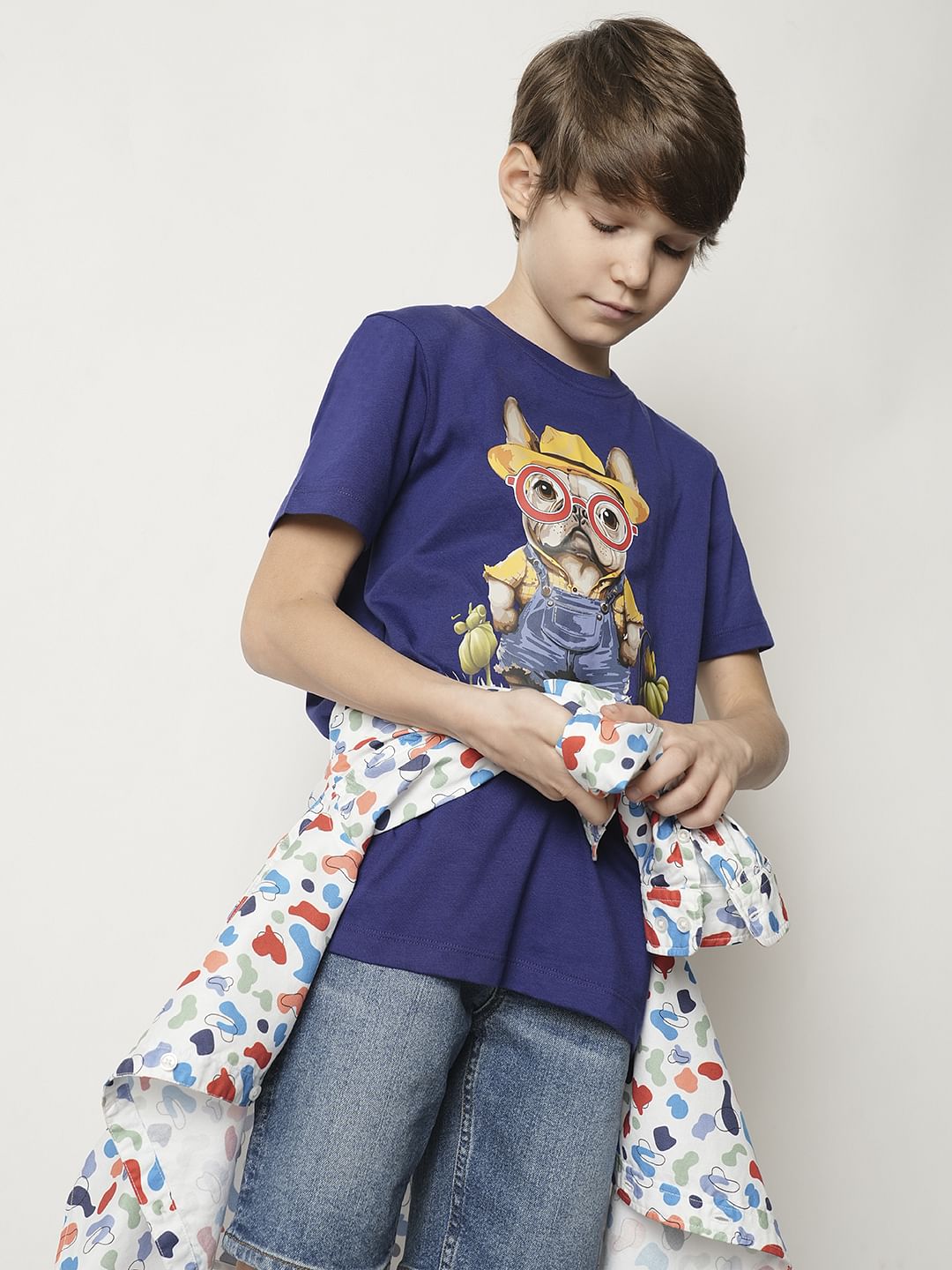 Boys Blue Gardener Doggo T-shirt