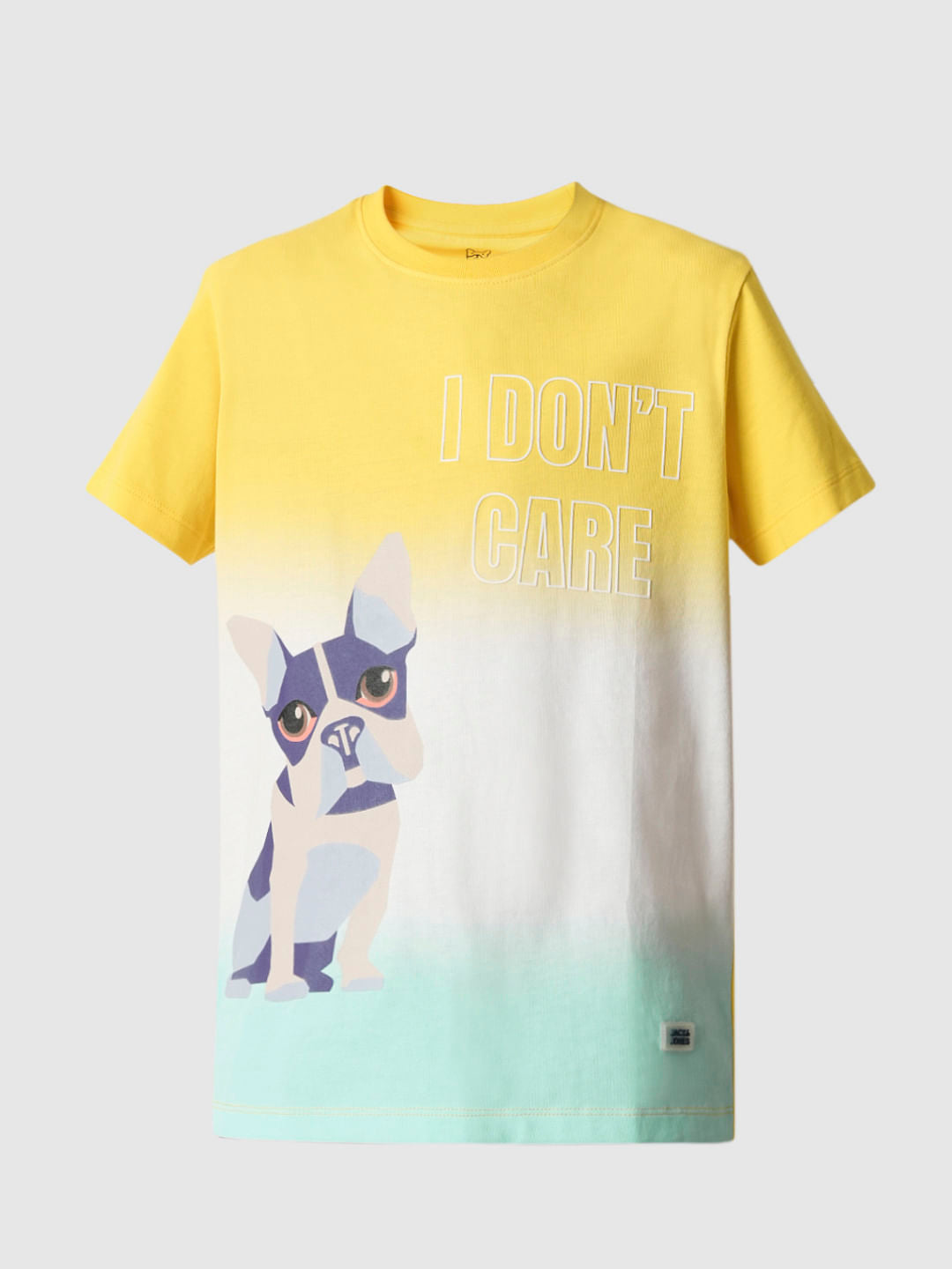 Boys Yellow Ombre Print T-shirt