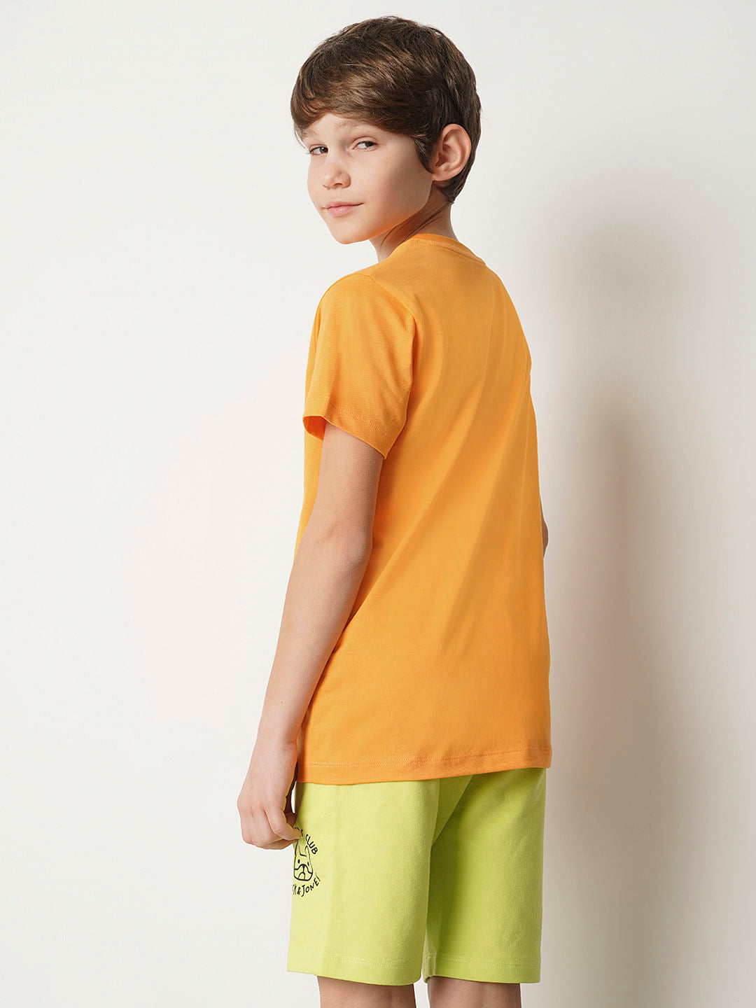 Boys Orange Ocean Breeze Crew Neck T-shirt