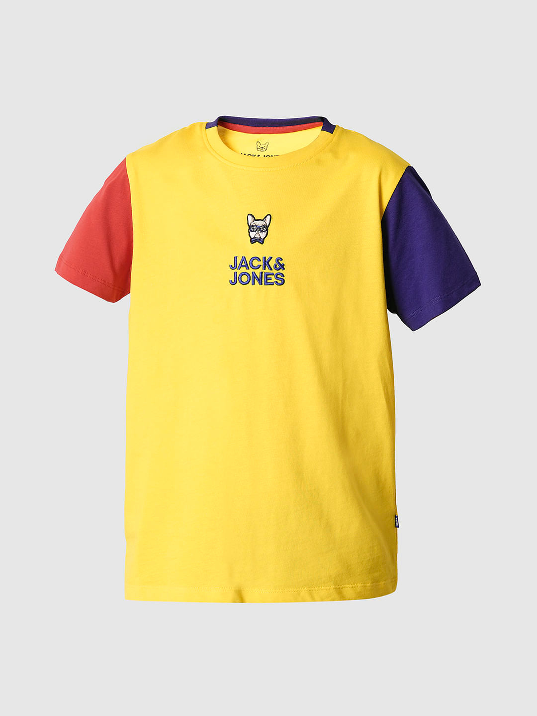 Boys Yellow Colourblocked T-shirt