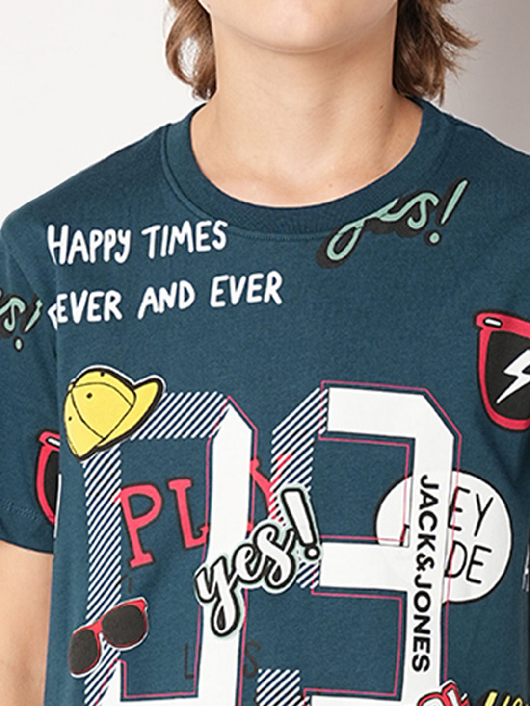 Blue Varsity Print T-Shirt