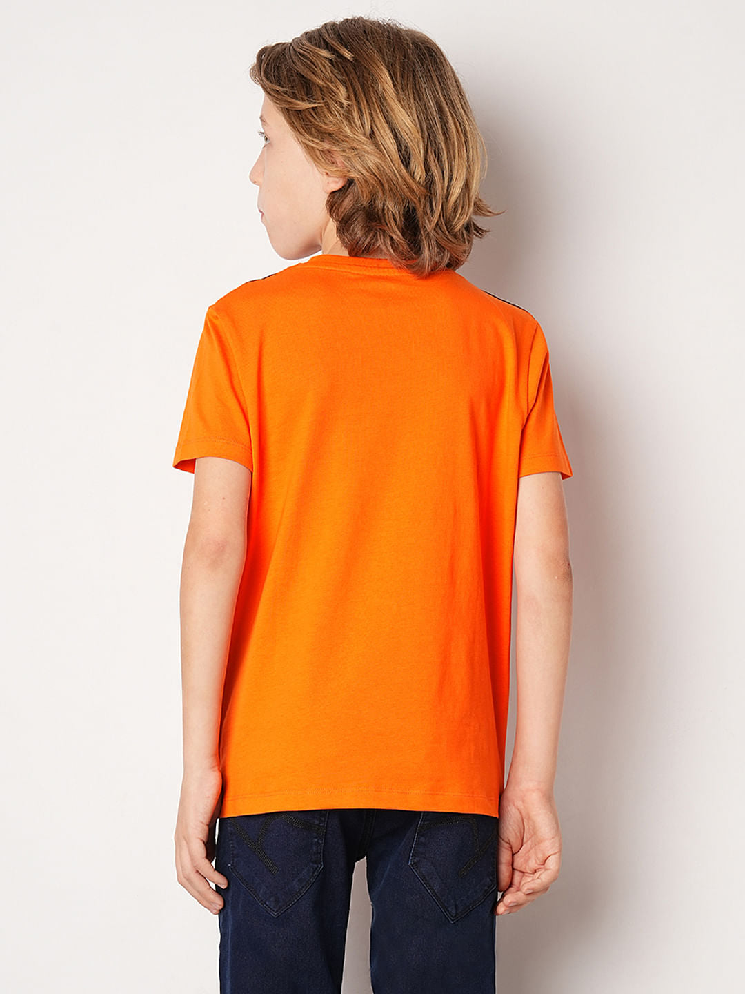 Orange Graphic Print T-Shirt
