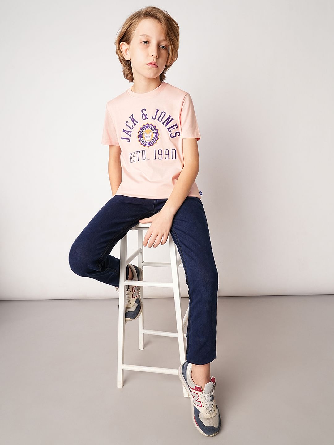 Pink Varsity Embroidered T-Shirt