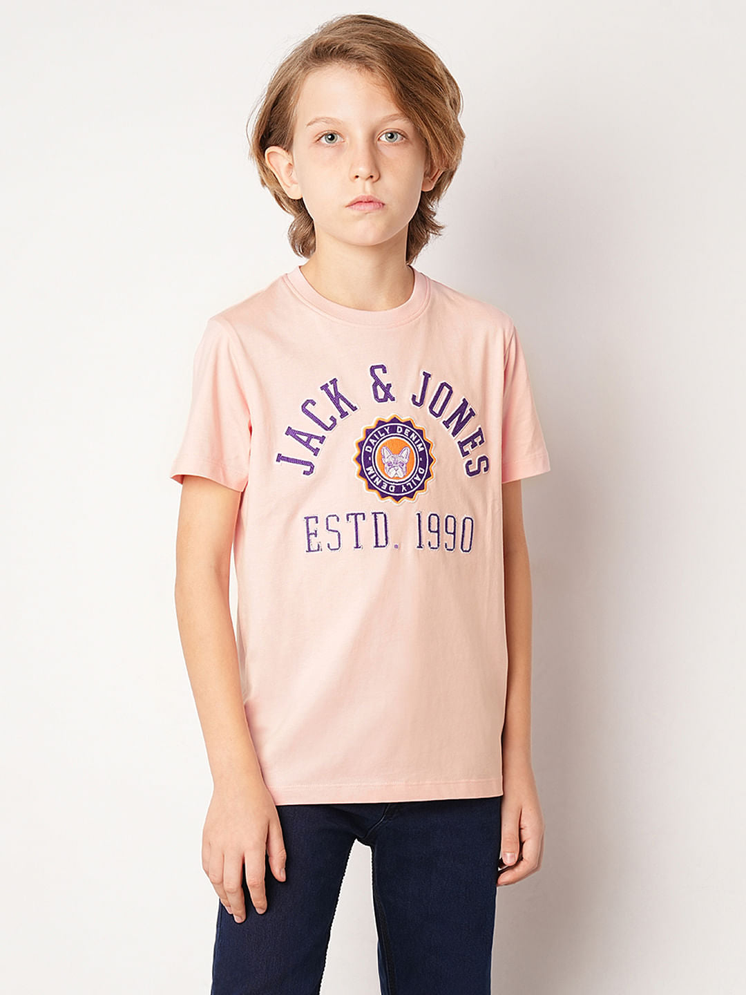 Pink Varsity Embroidered T-Shirt