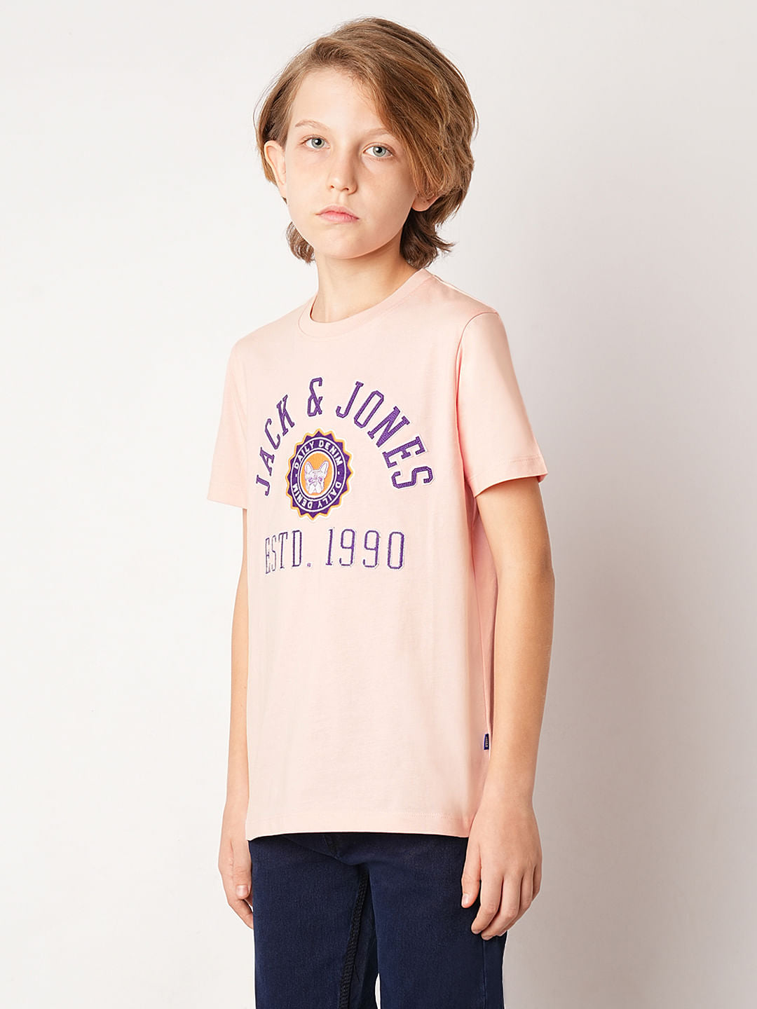 Pink Varsity Embroidered T-Shirt