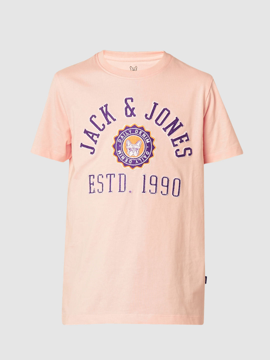 Pink Varsity Embroidered T-Shirt