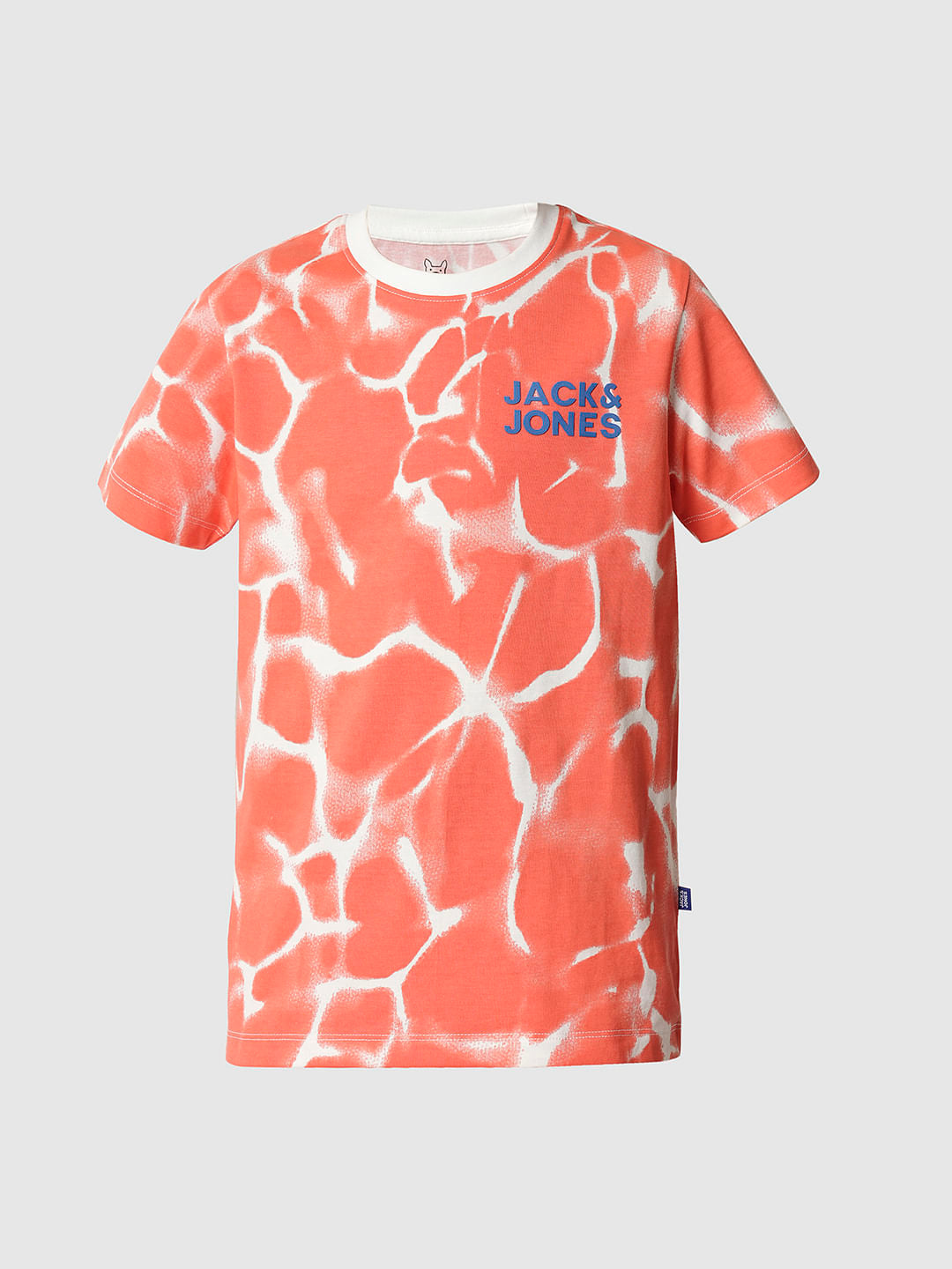 Boys Orange Tie & Dye Co-ord Set T-shirt