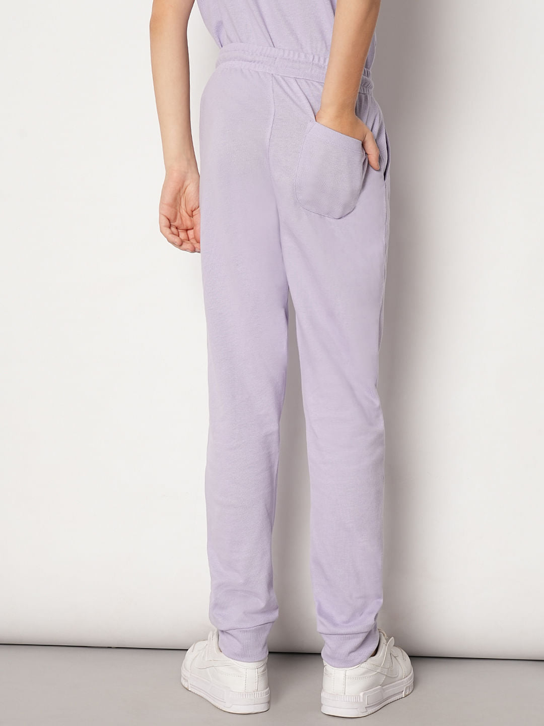 Boys Lilac Printed Co-ord Set Sweatpants