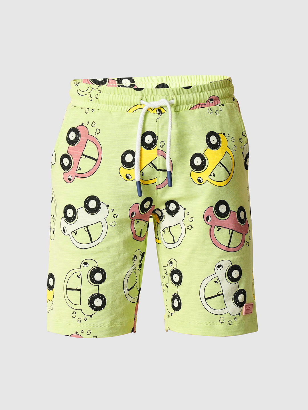 Boys Green Printed Co-ord Set Shorts