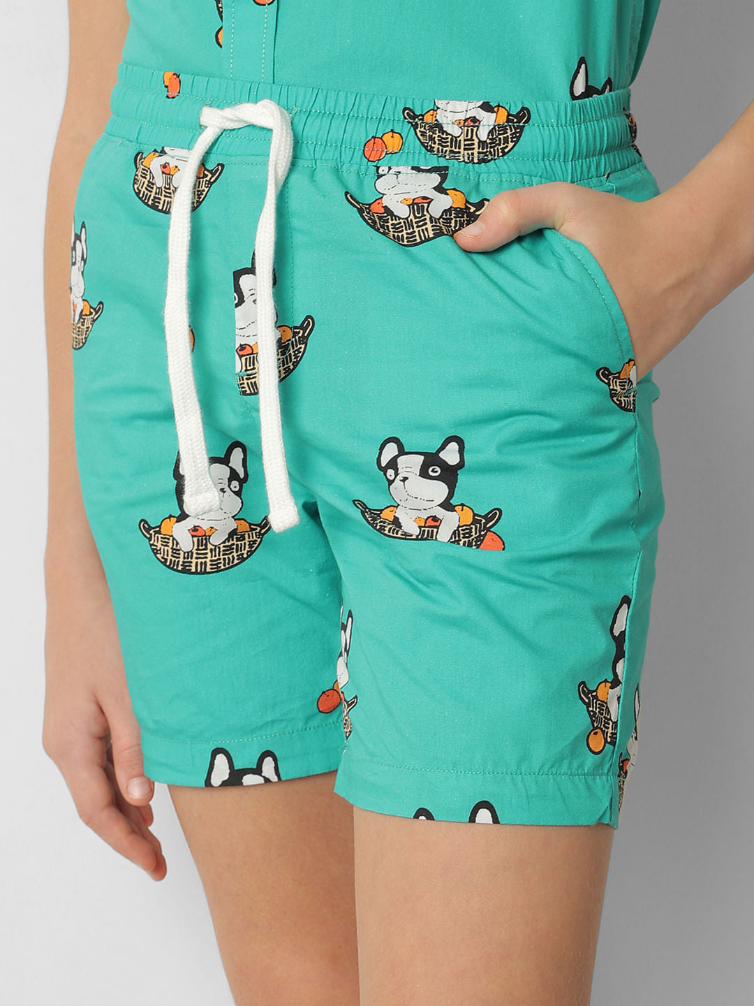 Boys Blue Doggo Print Co-ord Set Shorts