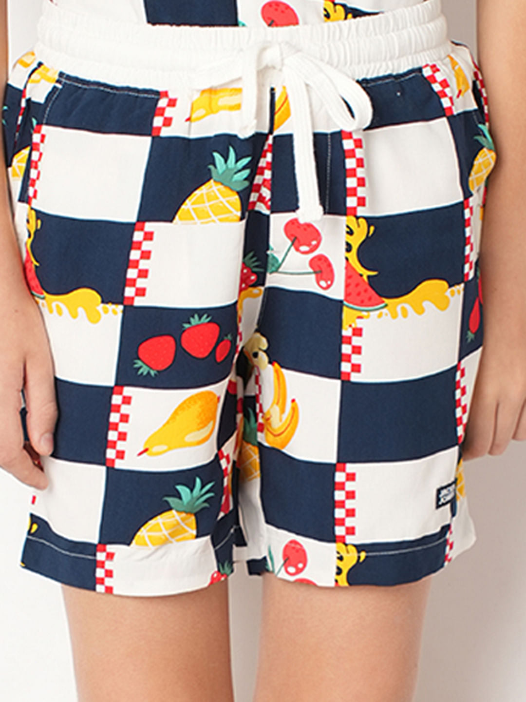 Boys Blue Check Co-ord Set Shorts