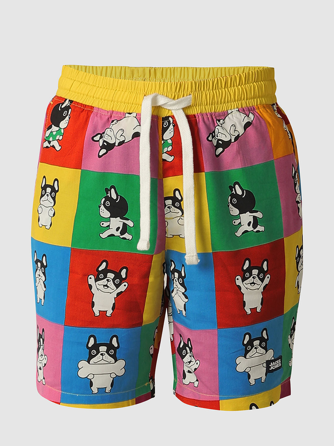 Boys Orange Colourblocked Co-ord Set Shorts