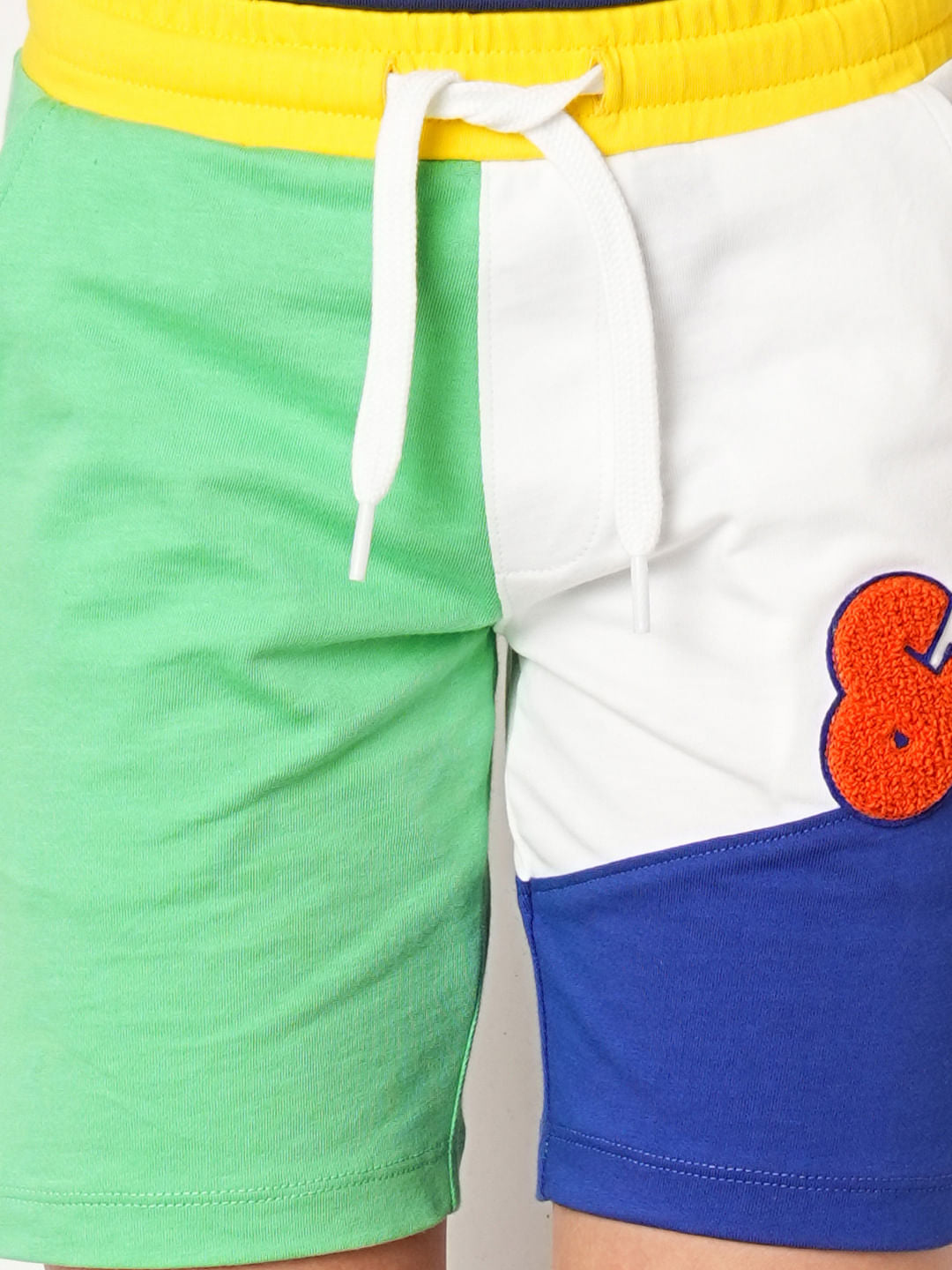 Blue Colourblocked Co-ord Set Shorts