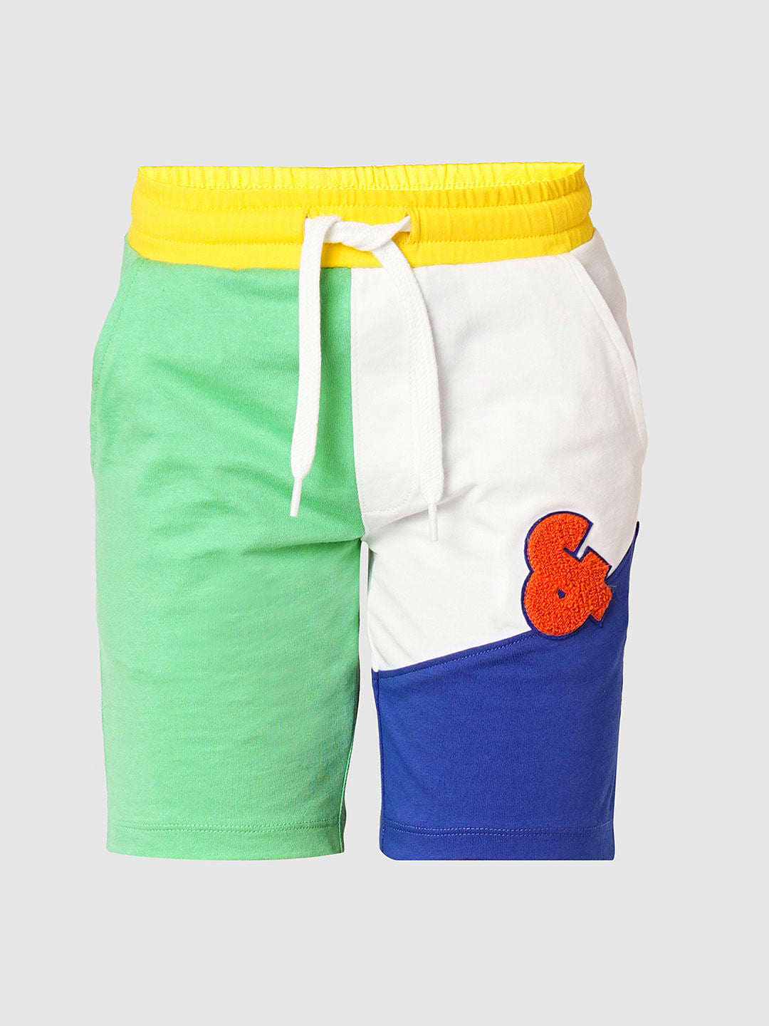 Blue Colourblocked Co-ord Set Shorts